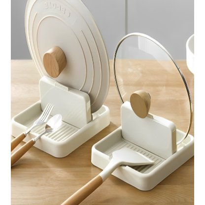 Descanso De Panela Suporte Tampas De Panelas Talheres E Acessórios Organizador Porta Tempero Cozinha