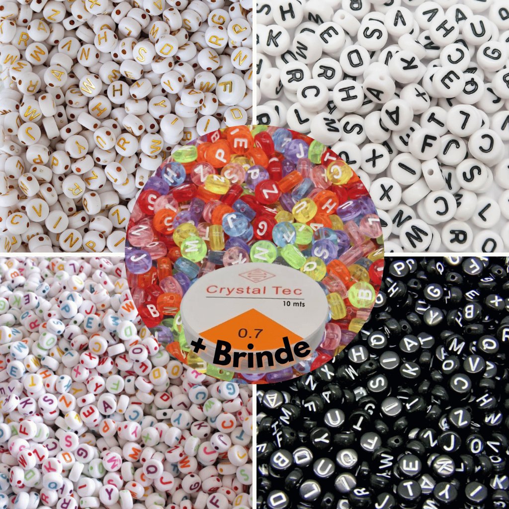 Miçangas Letras Alfabeto 5 Pacotes 1000 Peças Pulseiras Colares Infantil Diversos