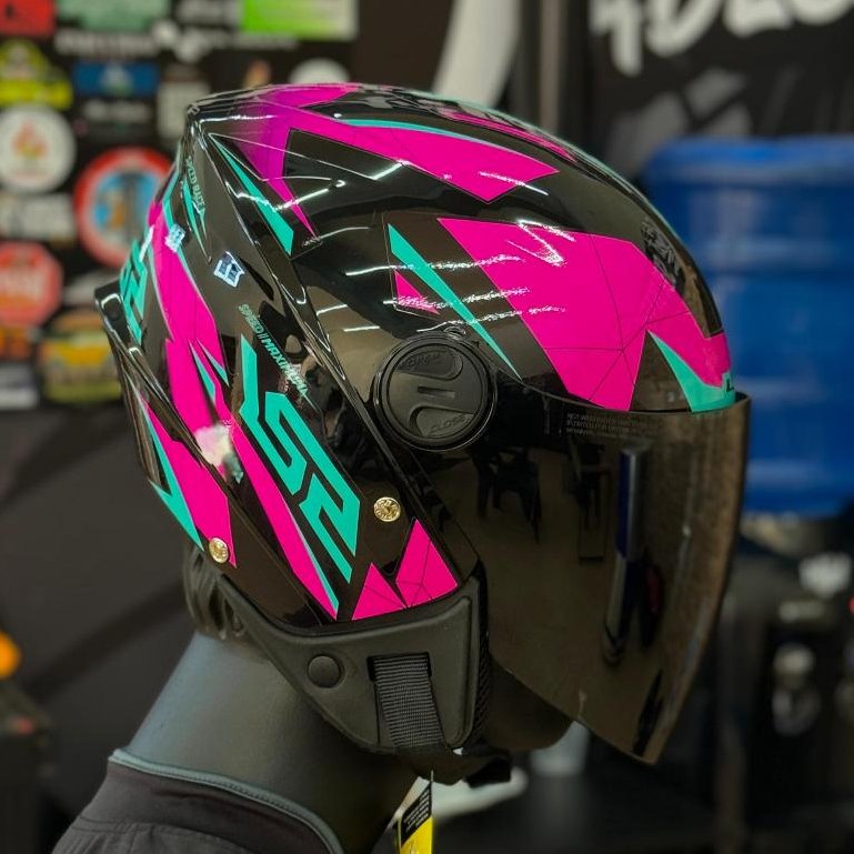 Capacete New Liberty 3 Personalizado LS2 DRAZE - ROSA