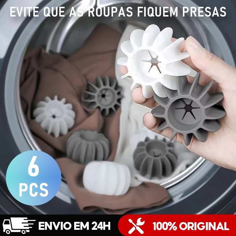 Kit 6 Removedor de Pelos Mágico Reutilizável de Máquina de Lavar Bolas Lavanderia Ferramentas Limpeza