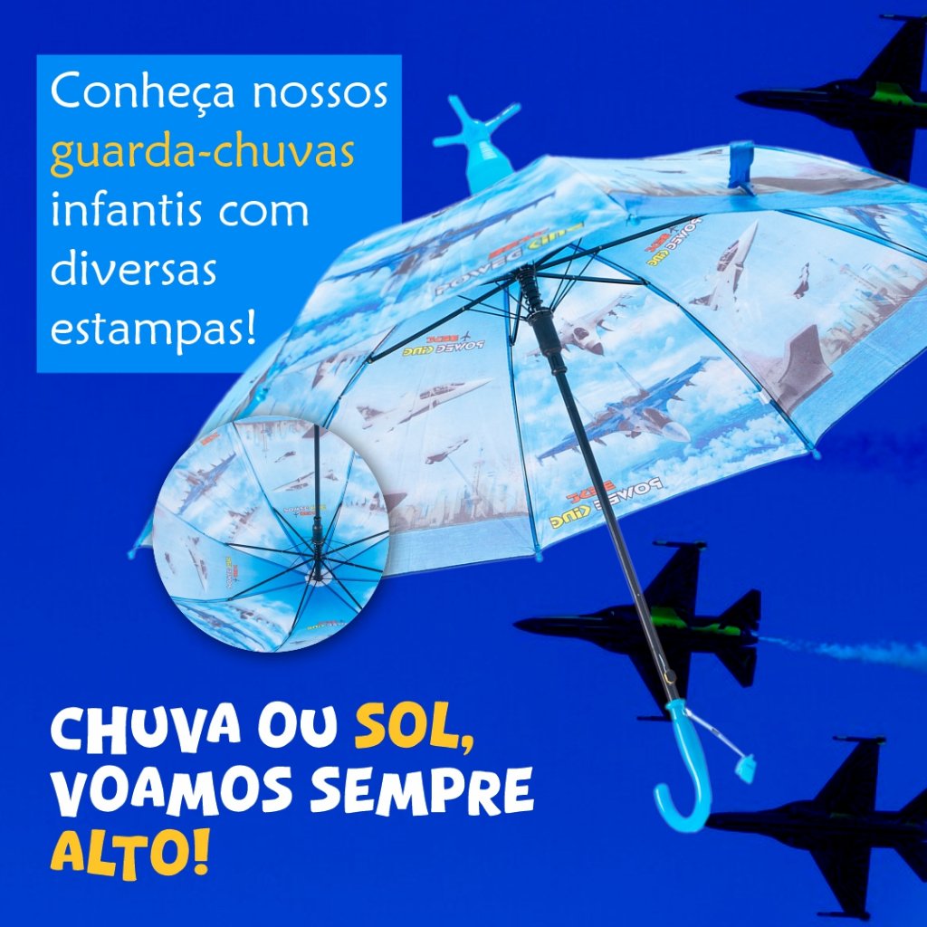Guarda Chuva Sombrinha Criança Infantil Menino Menina Com Capa G5069-ST G5079-ST