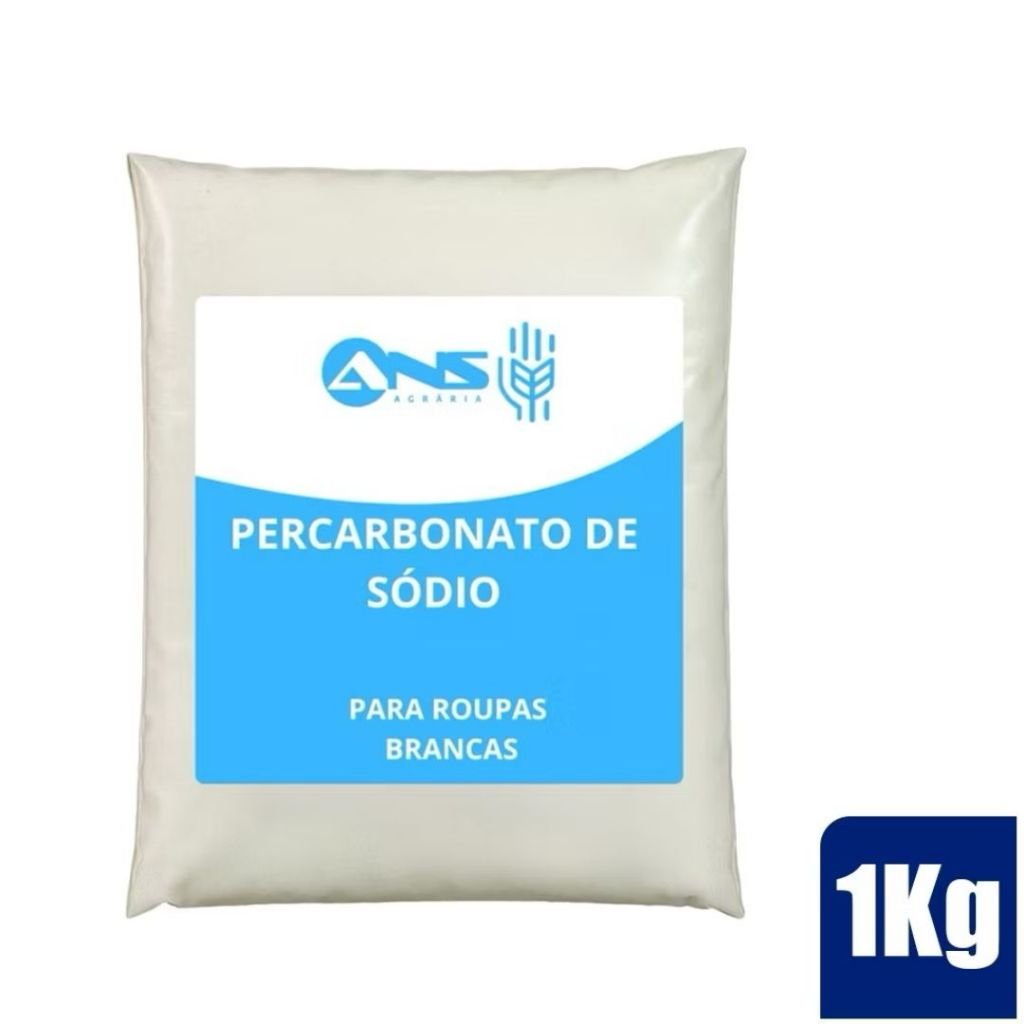 Percarbonato de Sódio 1kg Original Limpeza Remove Manchas Desinfeta e Clareia Roupas Brancas
