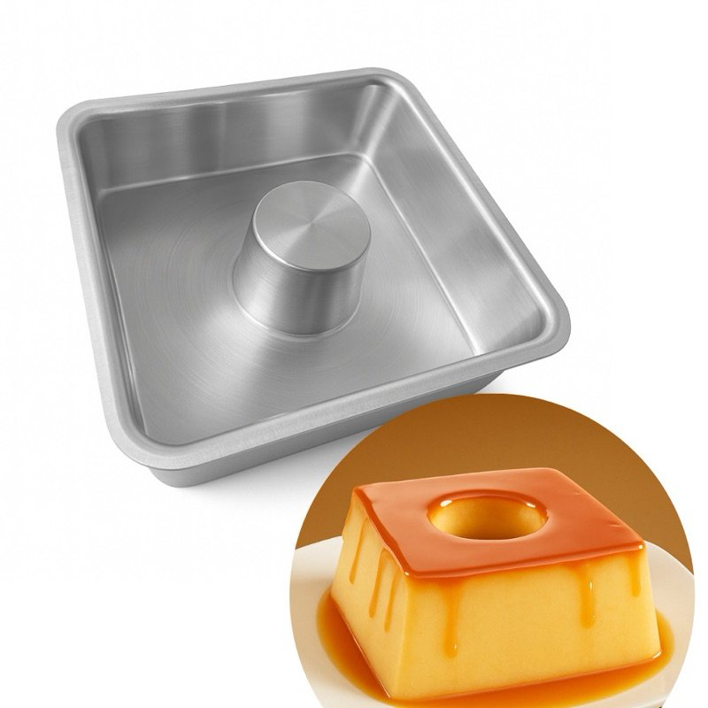 Forma Suiça Quadrada Pudim Bolo 20x7 Aluminio Caparroz