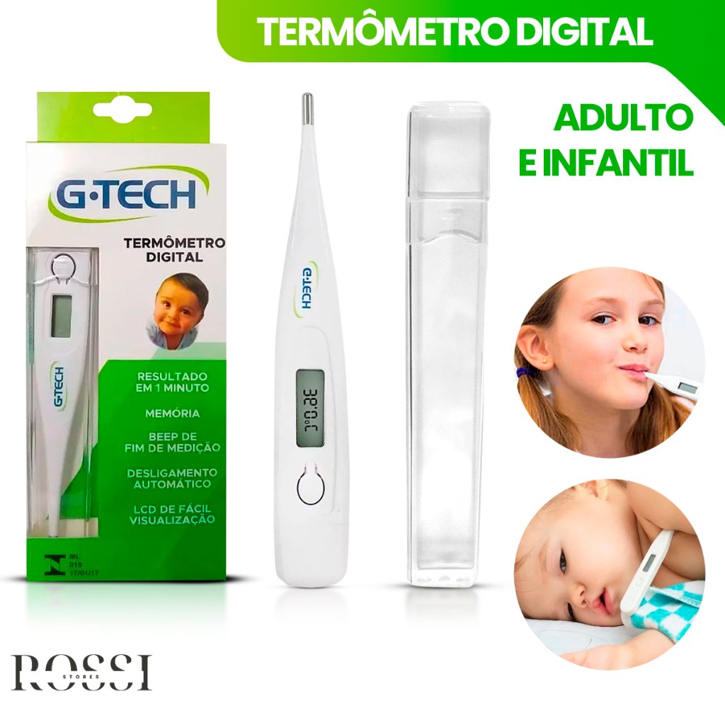 Termômetro Digital G-TECH Termômetro Clinico Adulto E Infantil