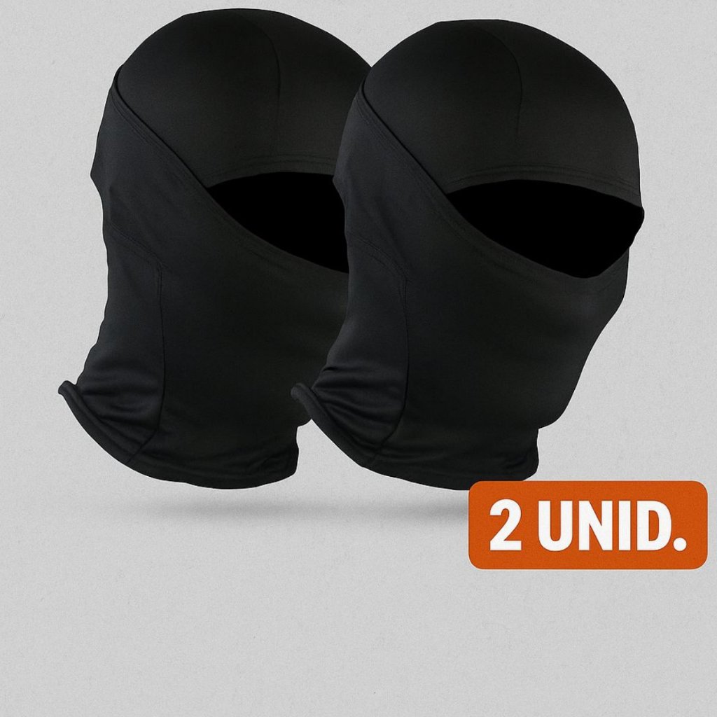 Kit 2 Balaclava Touca Ninja Peluciada Térmica Unissex Máscara Respirável Para Motocicleta Malha De Secagem Rápida