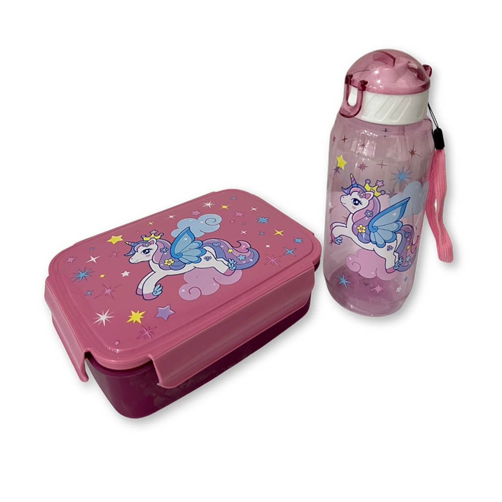 Kit Pote Marmita Com Garrafinha Infantil