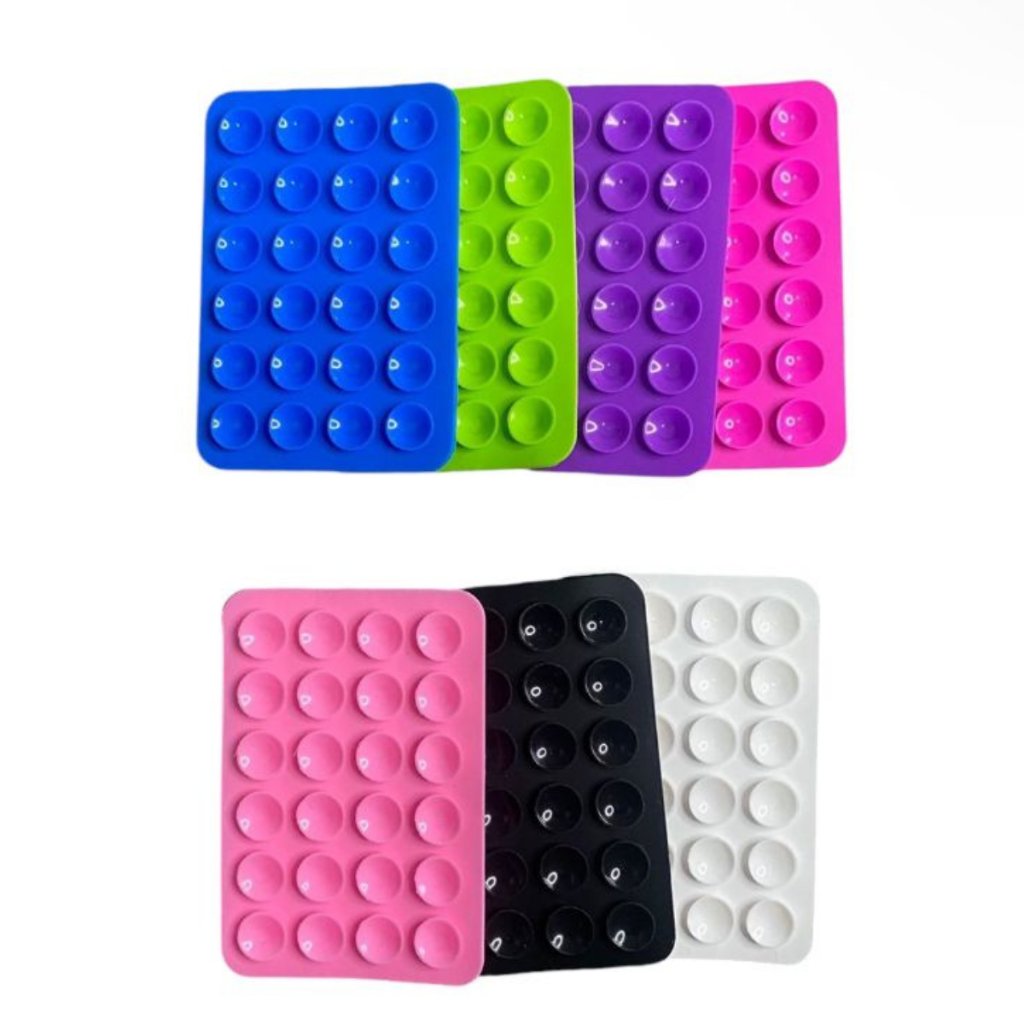 Suporte de Silicone Ventosas para Celular – Fixação em Espelhos e Superfícies Lisa