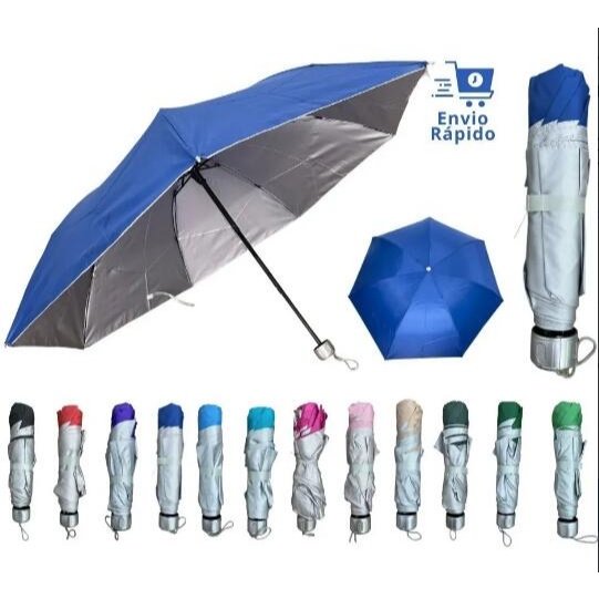 Sombrinha Guarda Chuva Dupla Face Colorida Liso Proteção contra Raios UV Contra Vento