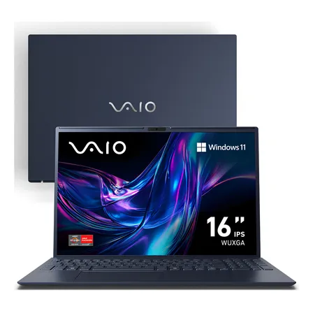 Notebook Vaio Fe16 Amd Ryzen 5-5625u Windows 11 Home 12gb Ram 512gb Ssd Wi-fi 6 Tela 16  Ips Wuxga Antirreflexo - Cinza Grafite Vjfe69f11x-b1221h - Permite Upgrade De Memória Ram E Ssd
