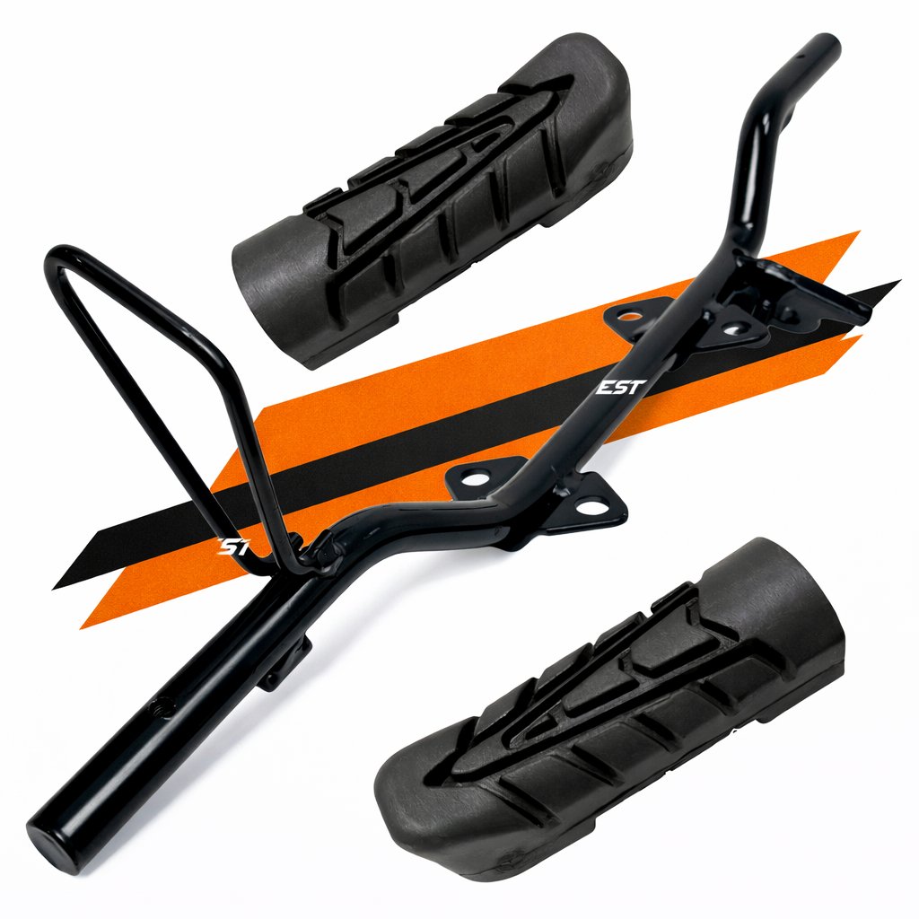 Estribo Pedaleira Maciço Com Borracha Cg Titan Fan 150 160 Preto