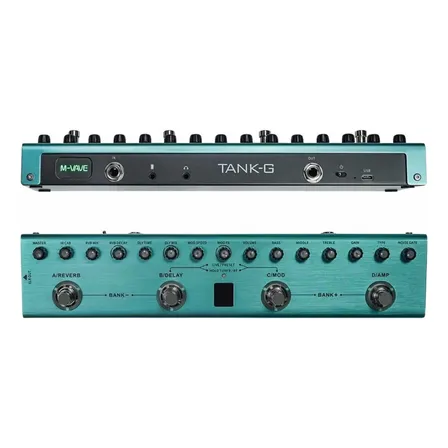 Pedaleira M-vave Tank-g Pedal De Guitarra Cor Verde-claro