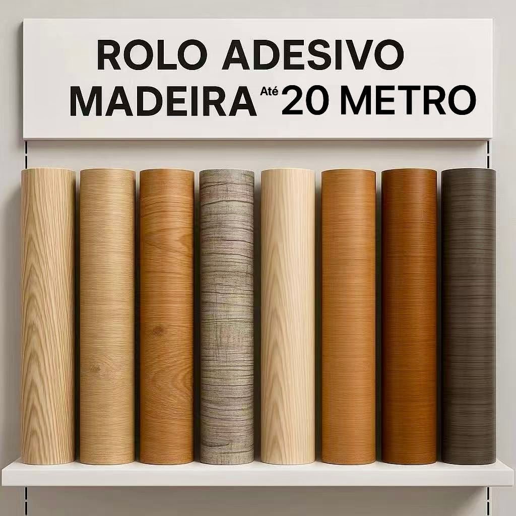 20 Metros Adesivo Papel de Parede Autocolante 5m x 45cm Madeira Mármore Geométrico 2,25m² Y2
