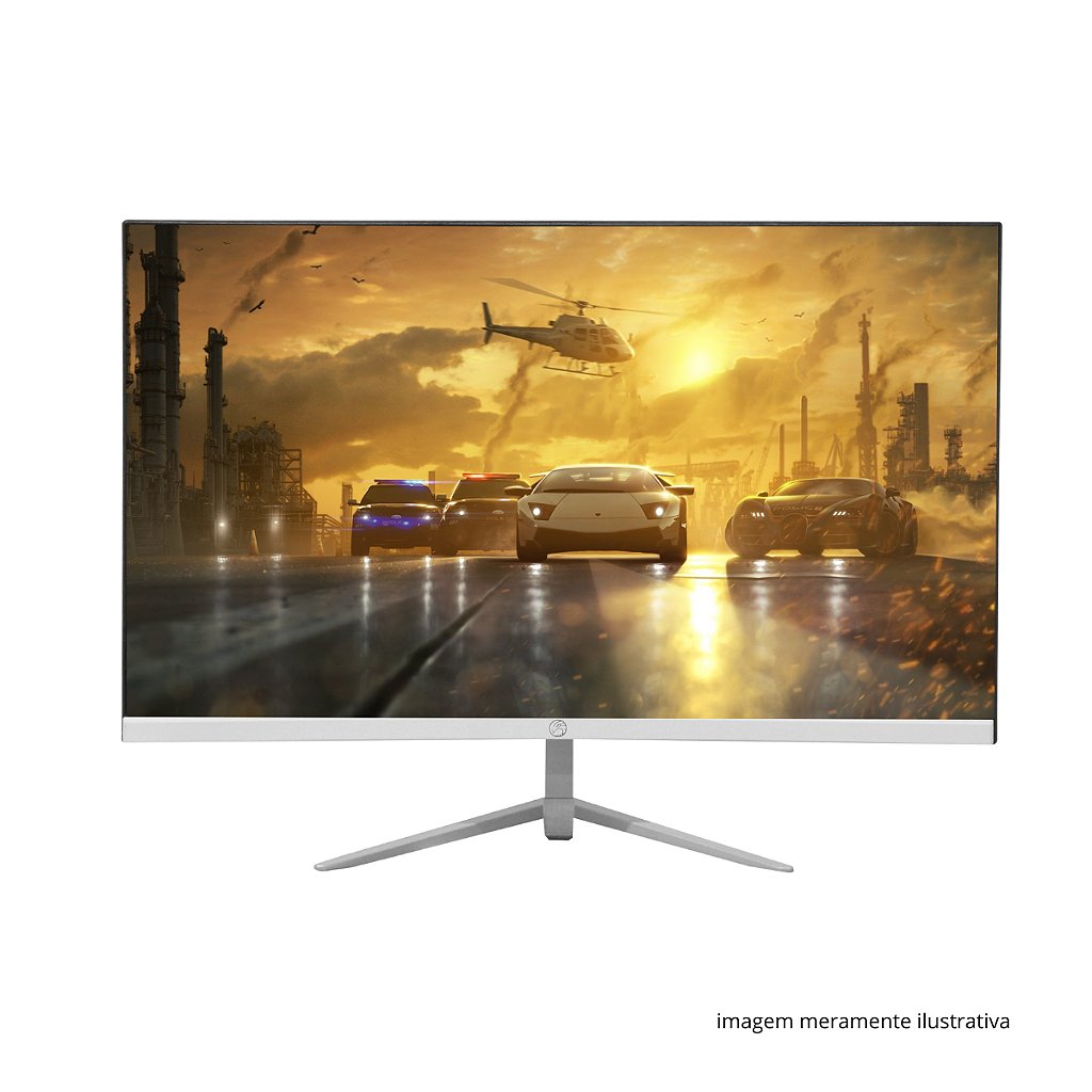 Monitor Gamer Curvo 23.8 Pol 180Hz BrazilPC Branco Widescreen R1500 Design Frameless Premium