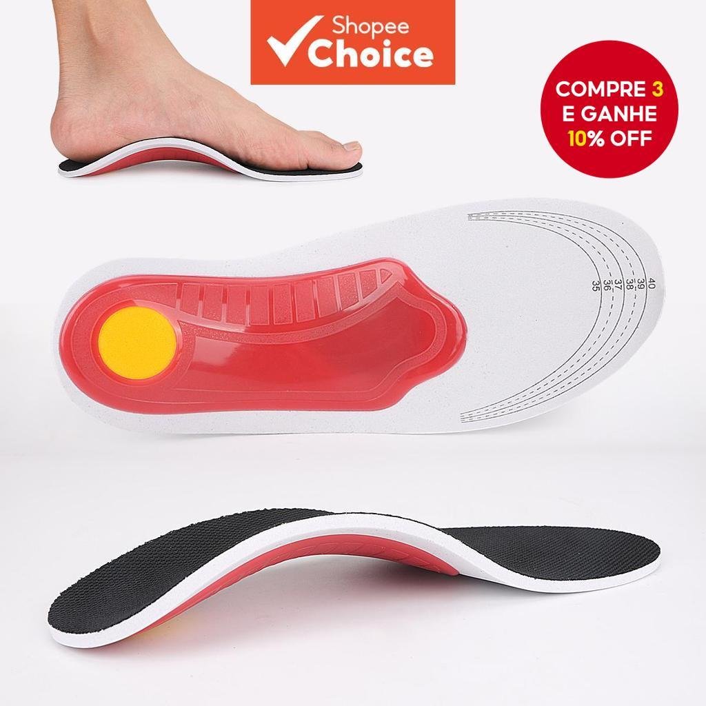 Palmilhas Ortopédicas De Suporte De Arco | Inserções De Absorção De Choque Para Alívio De Fascite Plantar