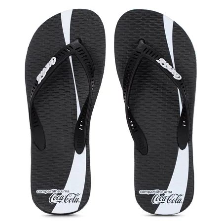 Chinelo Coca-cola Masculino Preto Super Macio