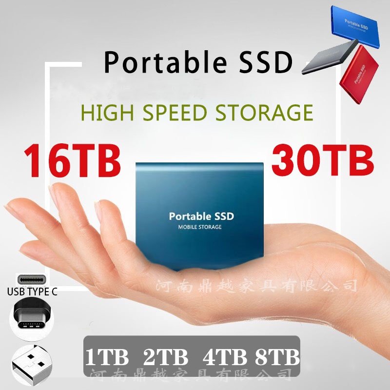 HD Externos SSD  8TB/16TB/30TB  USB3.0 Externo Hard Drive 4TB  Portable Solid State Drive 1TB/2TB Disko Rígido Externo De  HDD