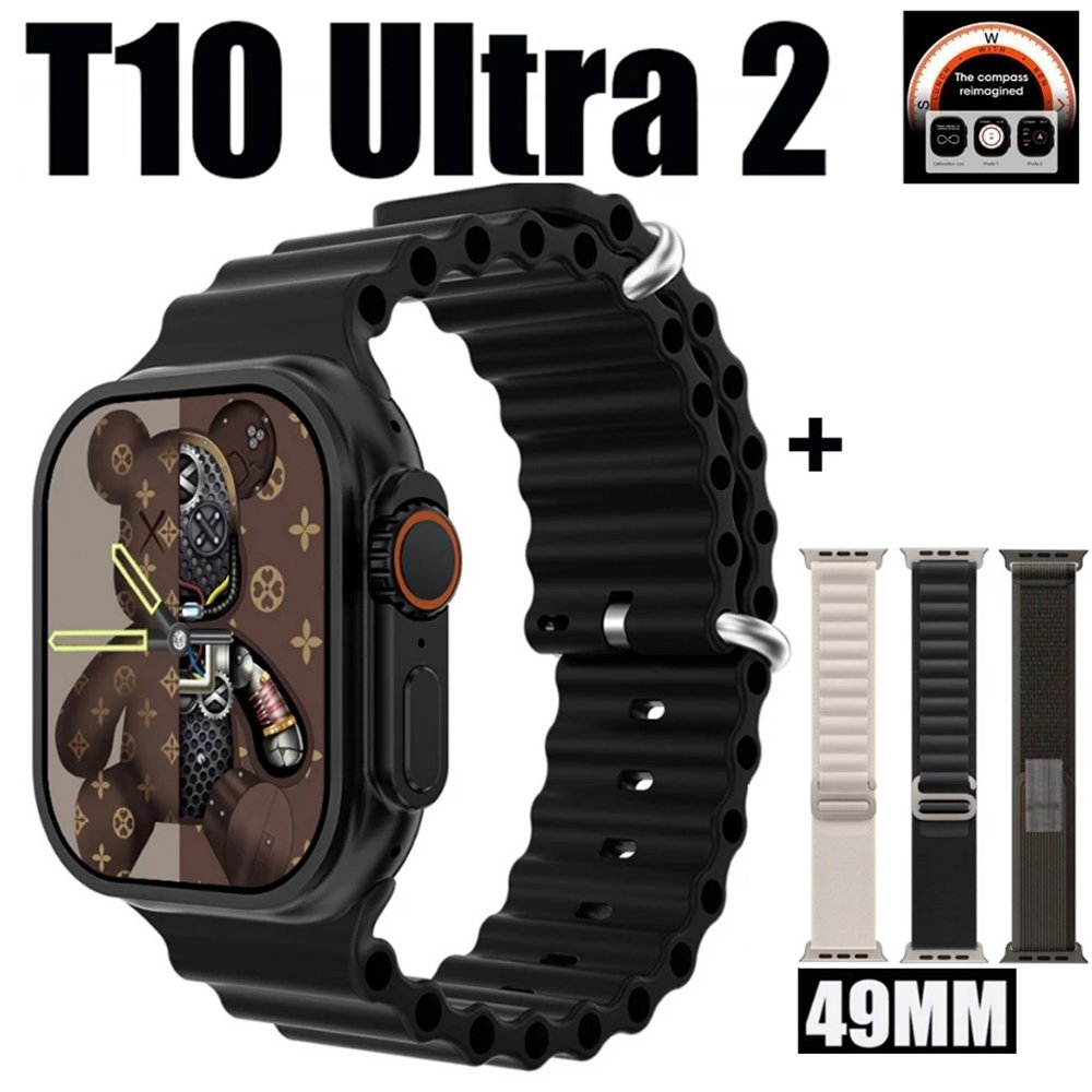 2025 T10 Ultra Smartwatch Com Foto Personalizada Controle de gestos, Relogio inteligente lancamento