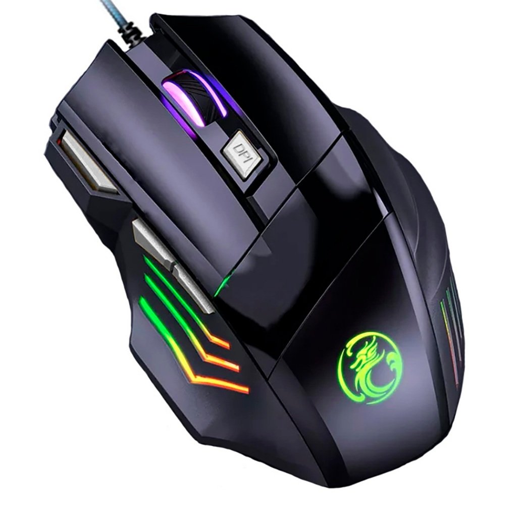 Mouse Gamer Para Jogo 3200dpi Profissional Ergonômico com fio Óptico LED RGB USB PC Videogame Barato