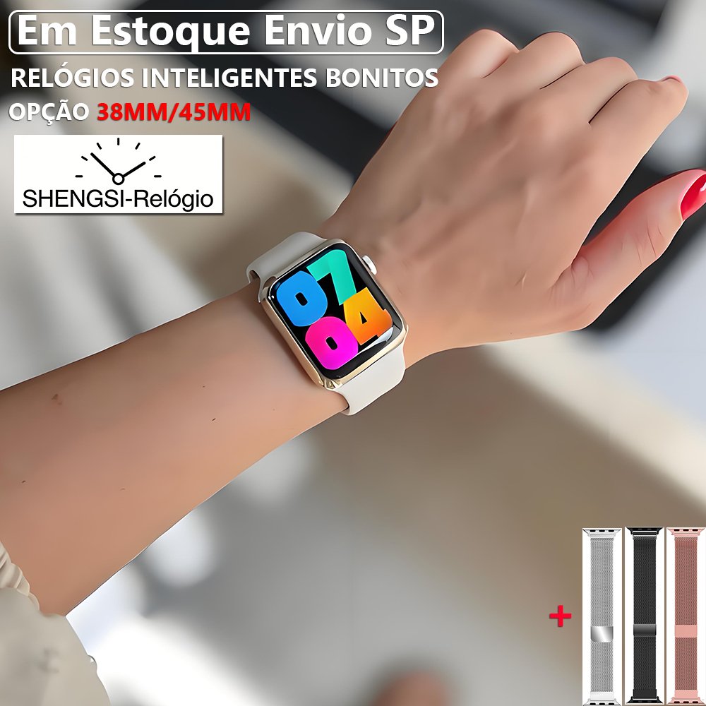 2026 Smartwatch S10 MINI Série 10-2 38MM/45MM Unissex- Esportivo Água Resistente Com Calculadora (Em Estoque · Envio SP)