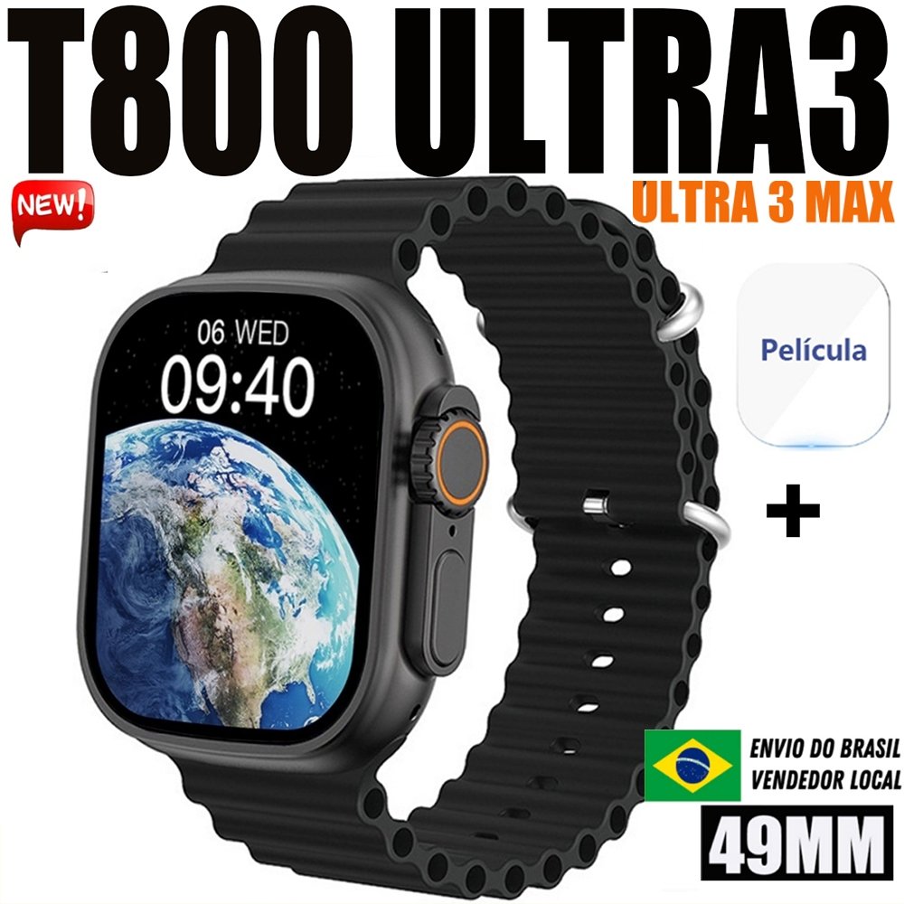 2026 T800 Ultra 3 MAX Mais Recente Smartwatch Relógio Inteligente Série IWO 10 2.19Polegadas Sem Fio