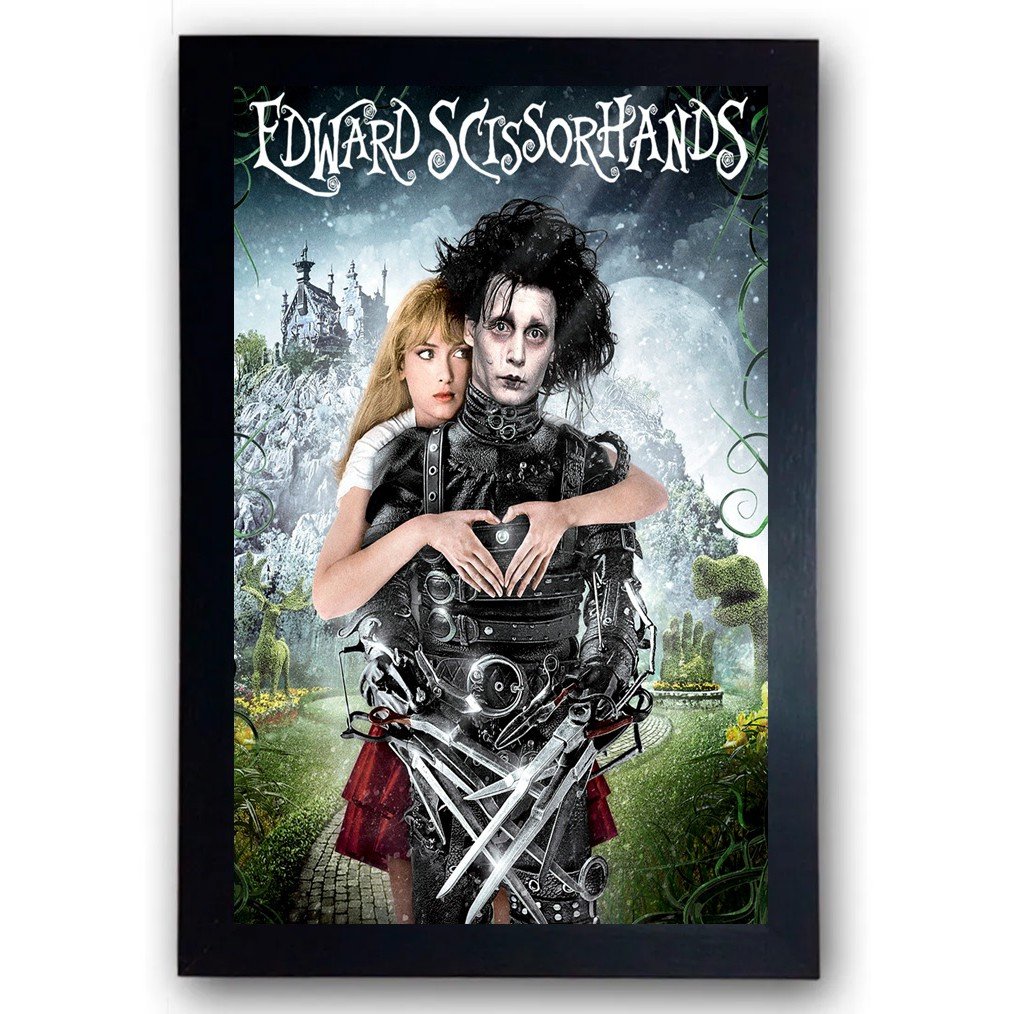 Quadro Decorativo Edward Mãos De Tesoura Cod.8 Moldurado