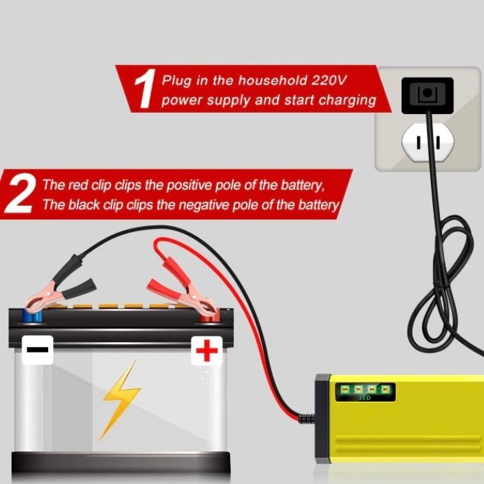 Carregador de bateria de motocicleta 12V2A-3A carregador de bateria de carro KA-1218