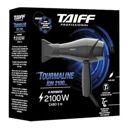 Secador Taiff Tourmaline Íon 2100w  Alta Performance Preto 127v
