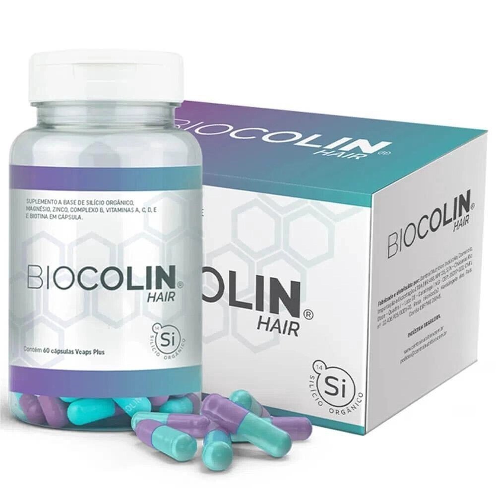 Biocolin Hair Central Nutrition 500MG - Pote com 60 capsulas