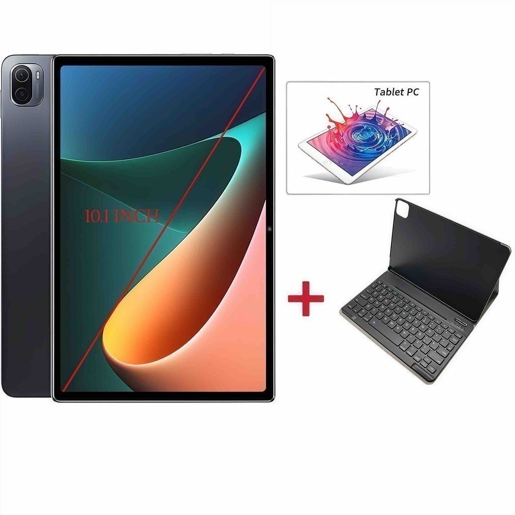 Tablet Android 8.1 com tela Ips de 10 polegadas e bateria de 4000mah, capa de couro com teclado   ANJGG