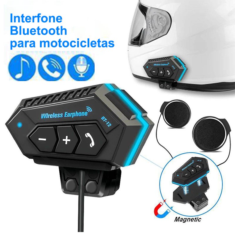 Fone Intercomunicador Bluetooth para Capacete de Moto Hard Mic Android iOS