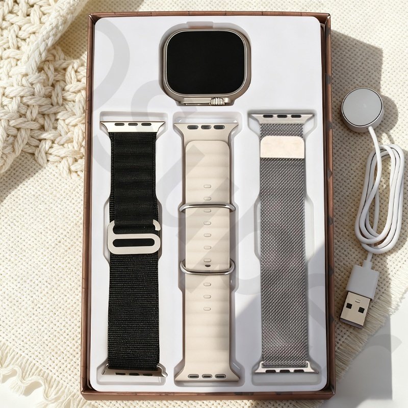 kit Smartwatch Relógio Inteligente Digital Feminino Calculadora , Amoled 2.0 " HD Masculino Bluetooth Chamada De Saúde C