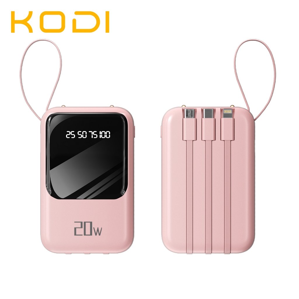 Carregador Portátil 10000mah con 4 cables de carga rápida Banco de energía digital LED-A6