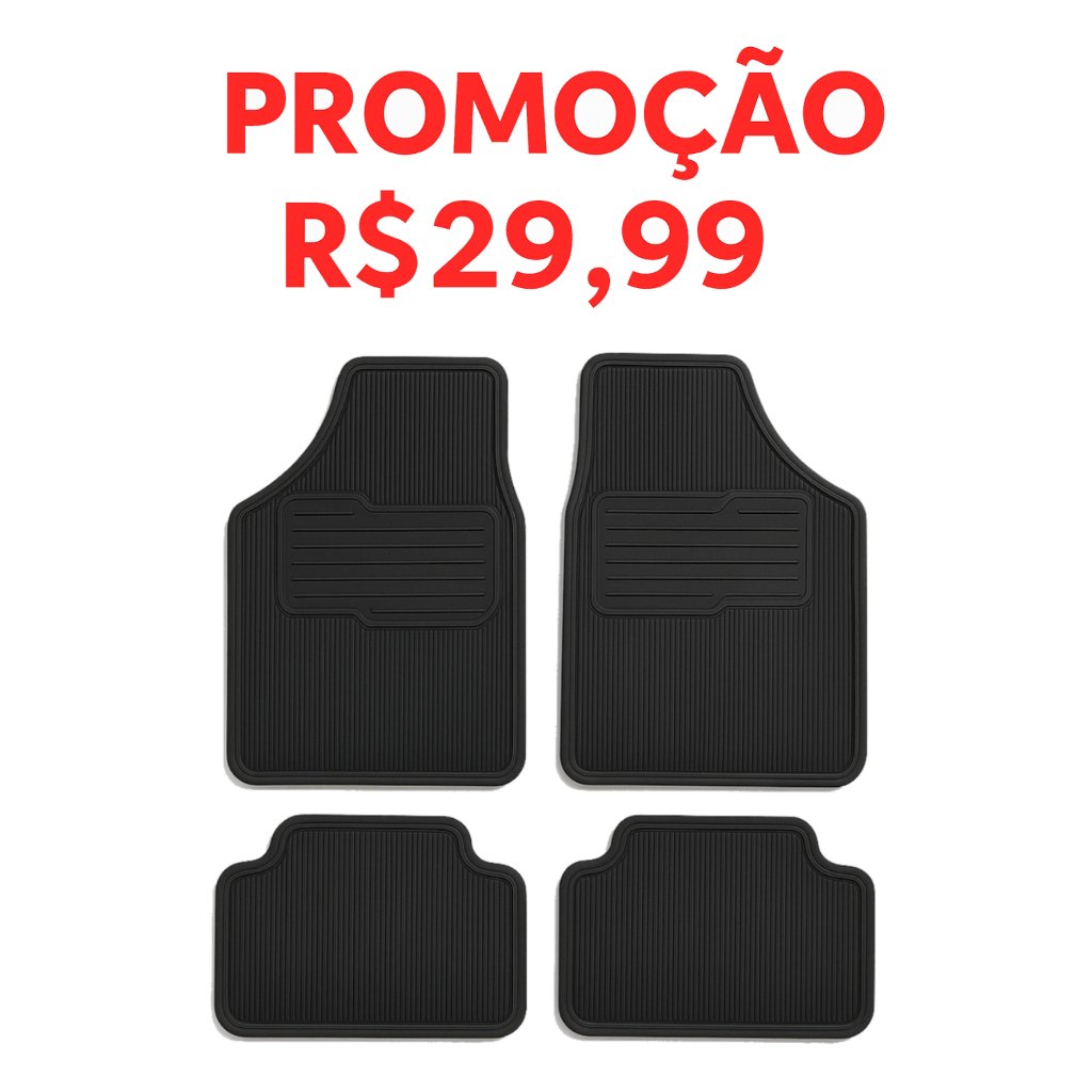 Tapete Automotivo Grosso Resistente Universal Carro Veículos Borracha Macia Premium Encaixe Perfeito Assoalho 4pçs 5pçs
