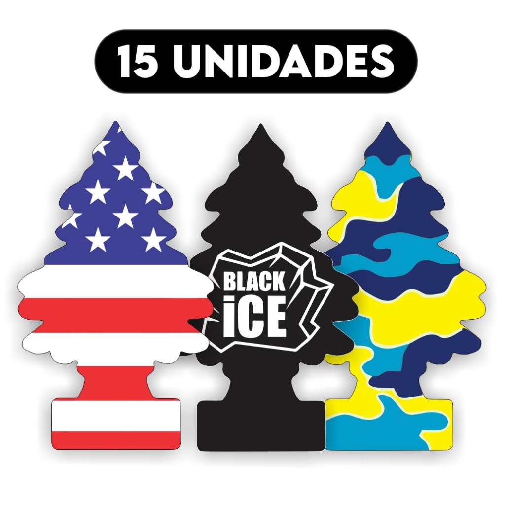 Kit 15 Cheirinho Aromatizante Para Carro Novo Cheiroso Pinheiro Sortidos