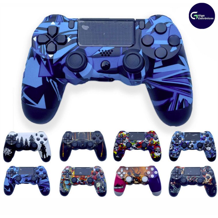 Controle Sem Fio com Design Camuflado para PS4 Cabo de Carregamento e Performance Superior