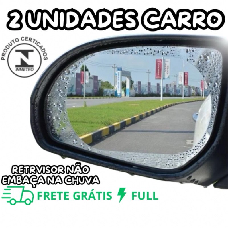 2 UNIDADES (1 PAR) PELÍCULA PROTETORA PARA CARRO/ ANTI-EMBAÇAMENTO / RETROVISOR