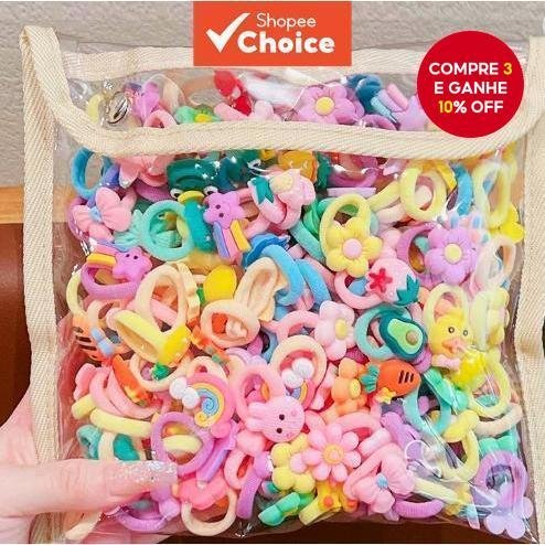 Laços De Cabelo Elásticos Estilo Coreano Para Crianças , Faixas Não Danificadas Meninas , Acessórios