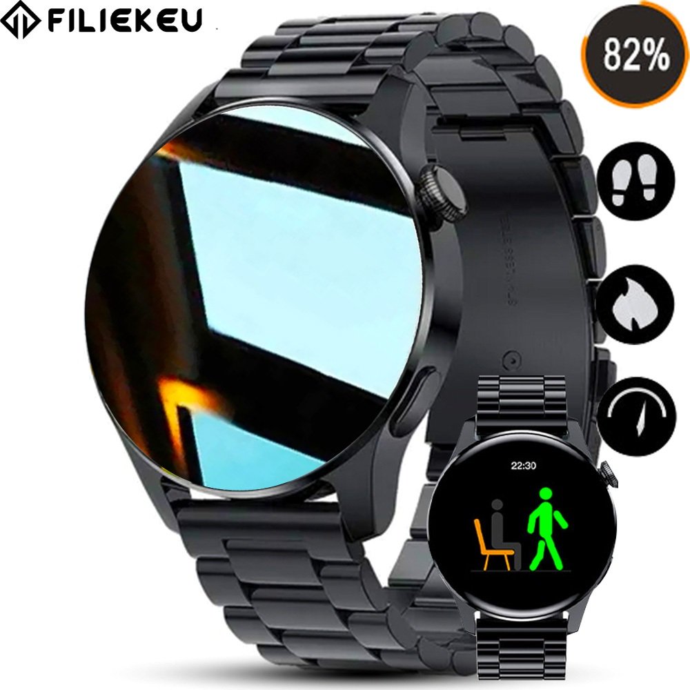 FILIEKEU pulseira smartwatch Masculino à Prova D'água Esportivo Bluetooth com Chamadas Relógio