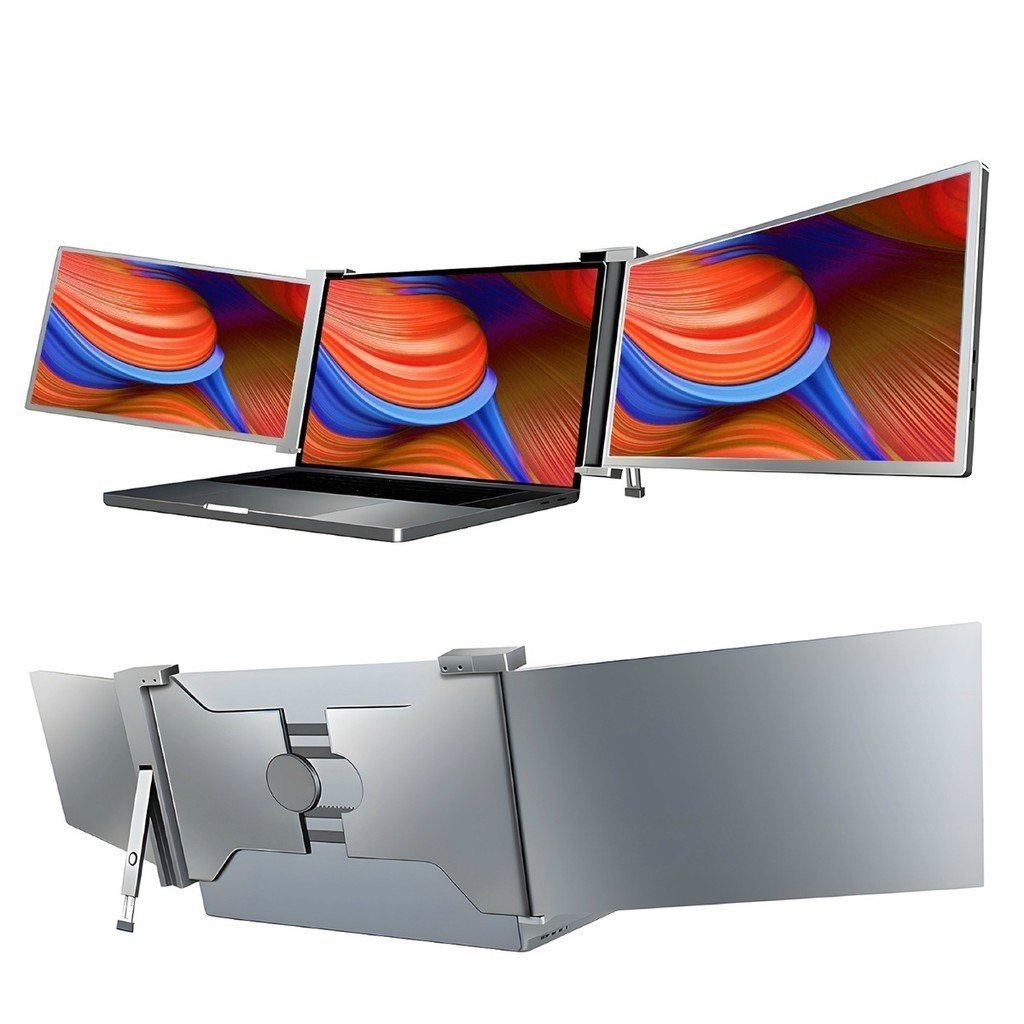 Monitor Triplo Portátil para Notebook 16:9 1080p IPS – Extensor de Tela Leve e Compacto marisa