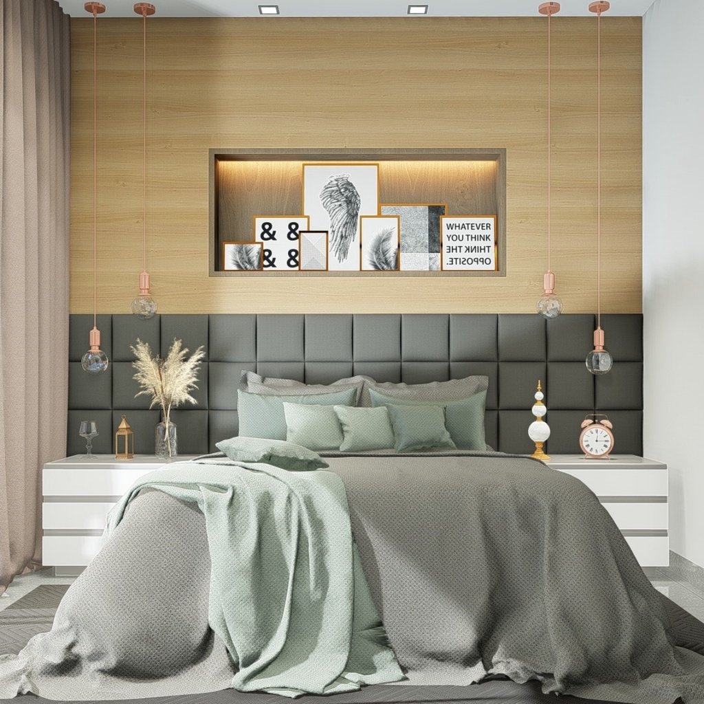 Cabeceira Ripada Placa Estofada 25x25 Em Veludo Varias Cores