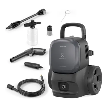 Lavadora De Alta Pressão Electrolux 1850psi 1500w Potência Com Canhão De Espuma Powerwash Ews1850p Preta Lava Jato Lava Car Denim Blue 127v