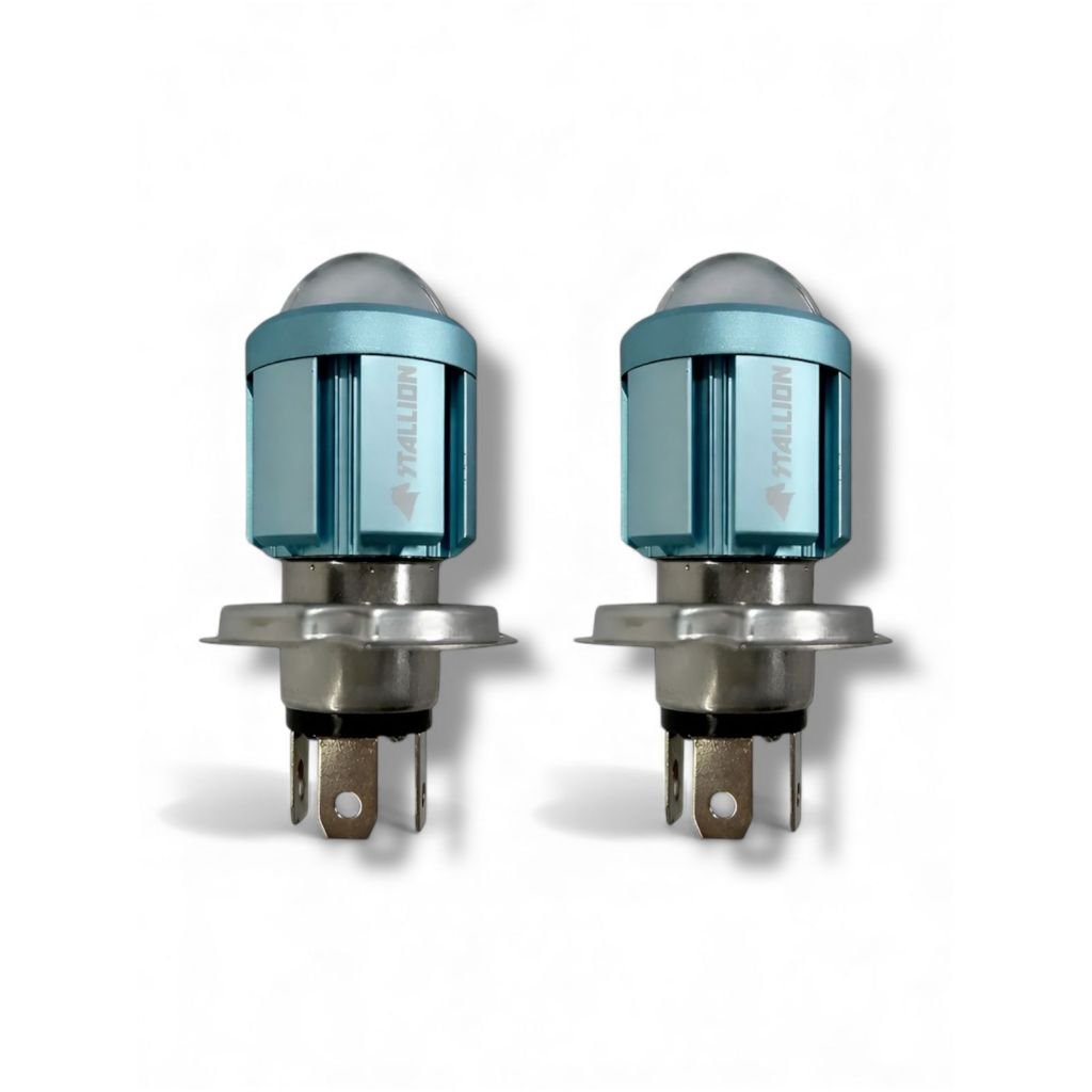 2 Lâmpada Farol Xenon Projetor Led H4 Super Branca 6500k Chip Moto Carro Super Forte Plug And Play