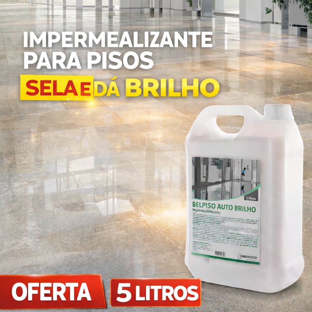 Impermeabilizante Piso 5L Auto Brilho Proteção Duradoura Limpeza Profissional Envio Imediato
