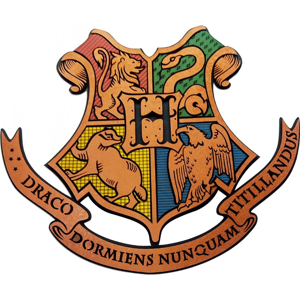 Placa Decorativa Brasão Hogwarts
