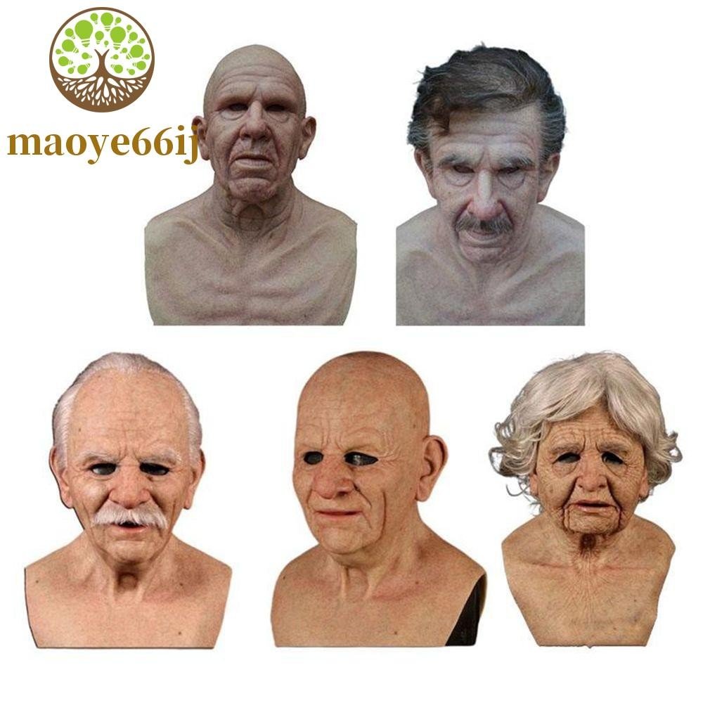 MAOYE66 Decoração De Halloween Fontes De Festa De Festival Realista Máscara De Olho De Mardi Gras Capa Facial Velho