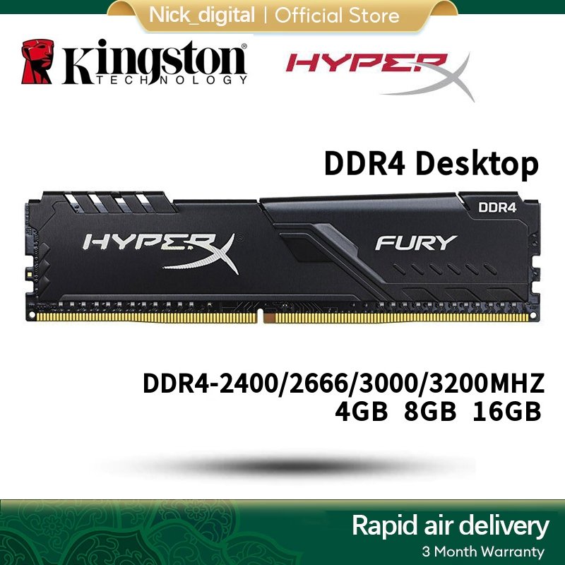 Kingston HyperX FURY ddr4 8GB 4GB Desktop16GB 3200MHz 2666MHz 2400MHz 2133MHz PC4 Memória RAM 288pin
