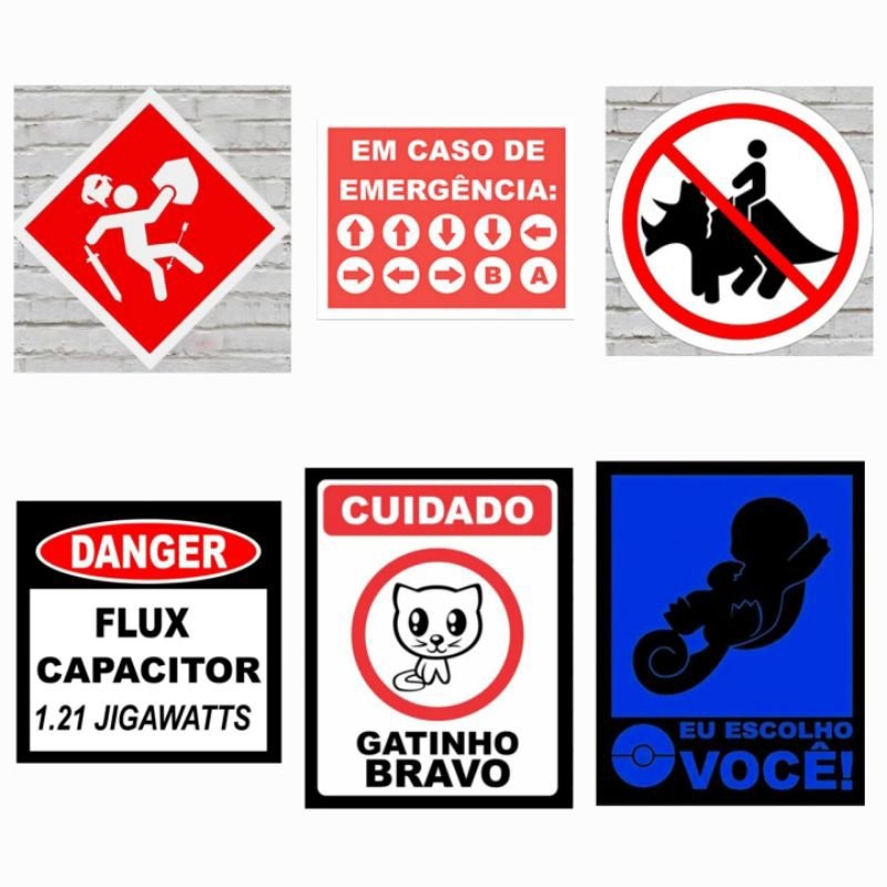 Placas decorativas Nerd - Pokémon - Batman - Capcom
