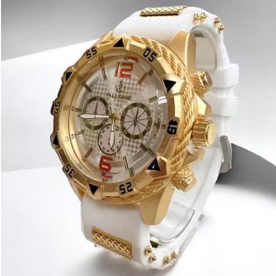 Relógio Masculino Pallyjane Pulseira Borracha Luxo