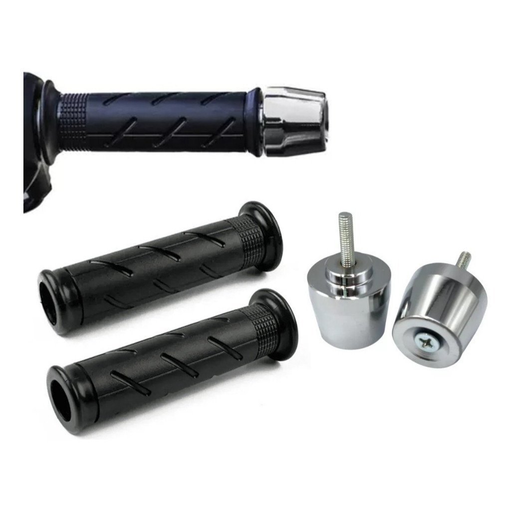 Kit Universal Par Peso Pesinho Pcx Polido  + Manoplas Titan Riscada Cargo Cg Fan Start 125 150 160