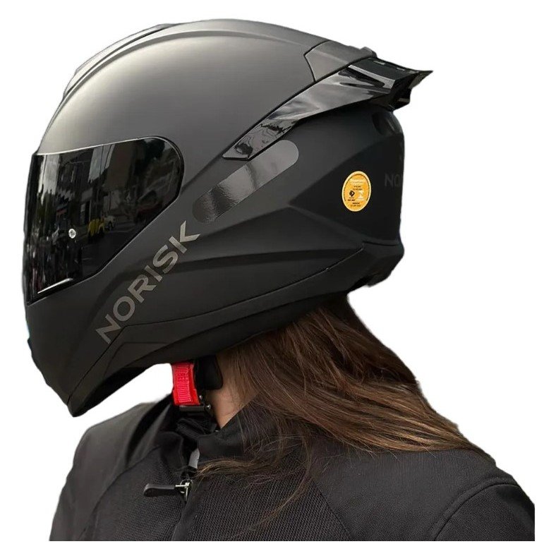 CAPACETE MOTO NORISK MASCULINO FEMININO BARATO ORIGINAL RAZOR PRETO FOSCO + 2 VISEIRAS CRISTAL E FUMÊ + AEROFÓLIO FUMÊ